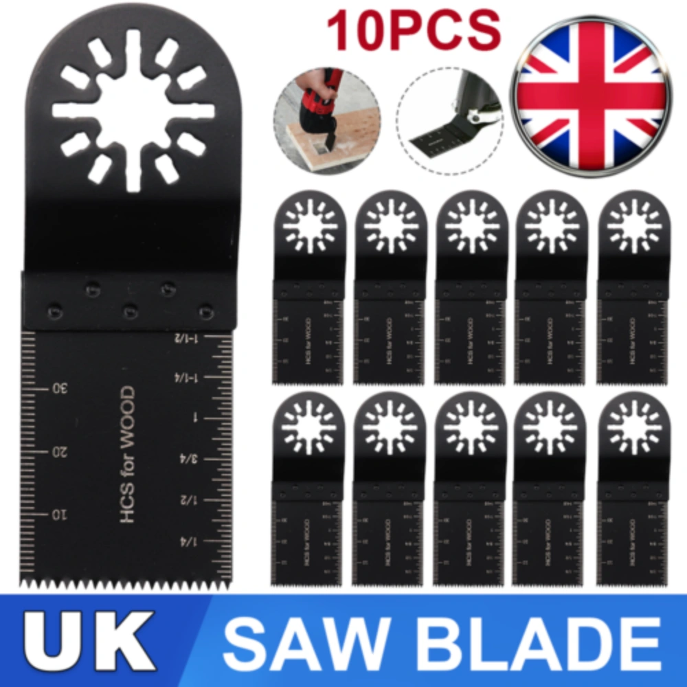 10PCS Oscillating Multi Tool Blades Wood Metal Cutter Saw Blades Compatible with DeWalt Fein