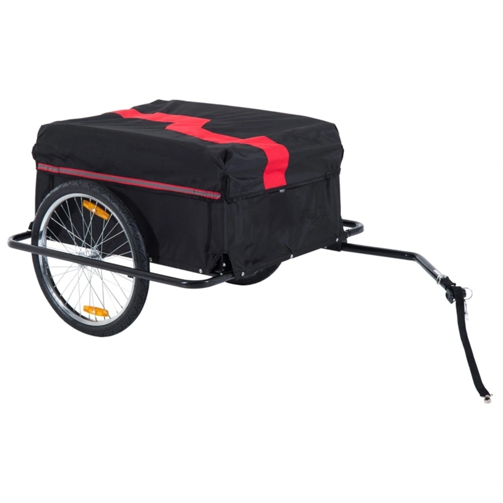 Utility Bicycle Cargo Cart, Foldable Trailer Wagon for Cycling, 50L Capacity, Waterproof Bike Bag Accessory, Easy-Attach Quick Release Mount