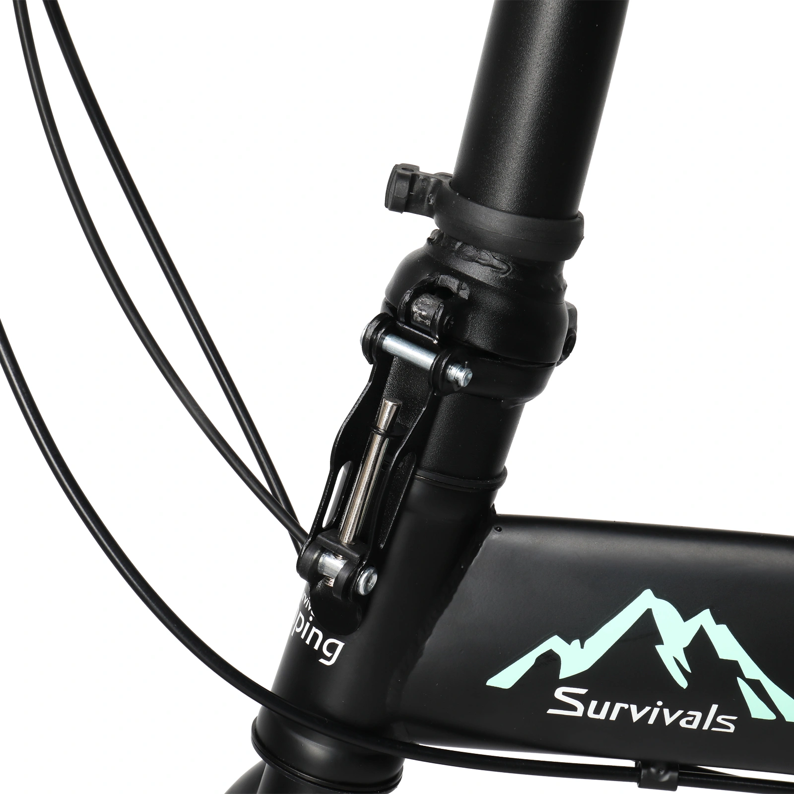 20in 150kg High Carbon Steel Foldable Commuter Bicycle Black view 17