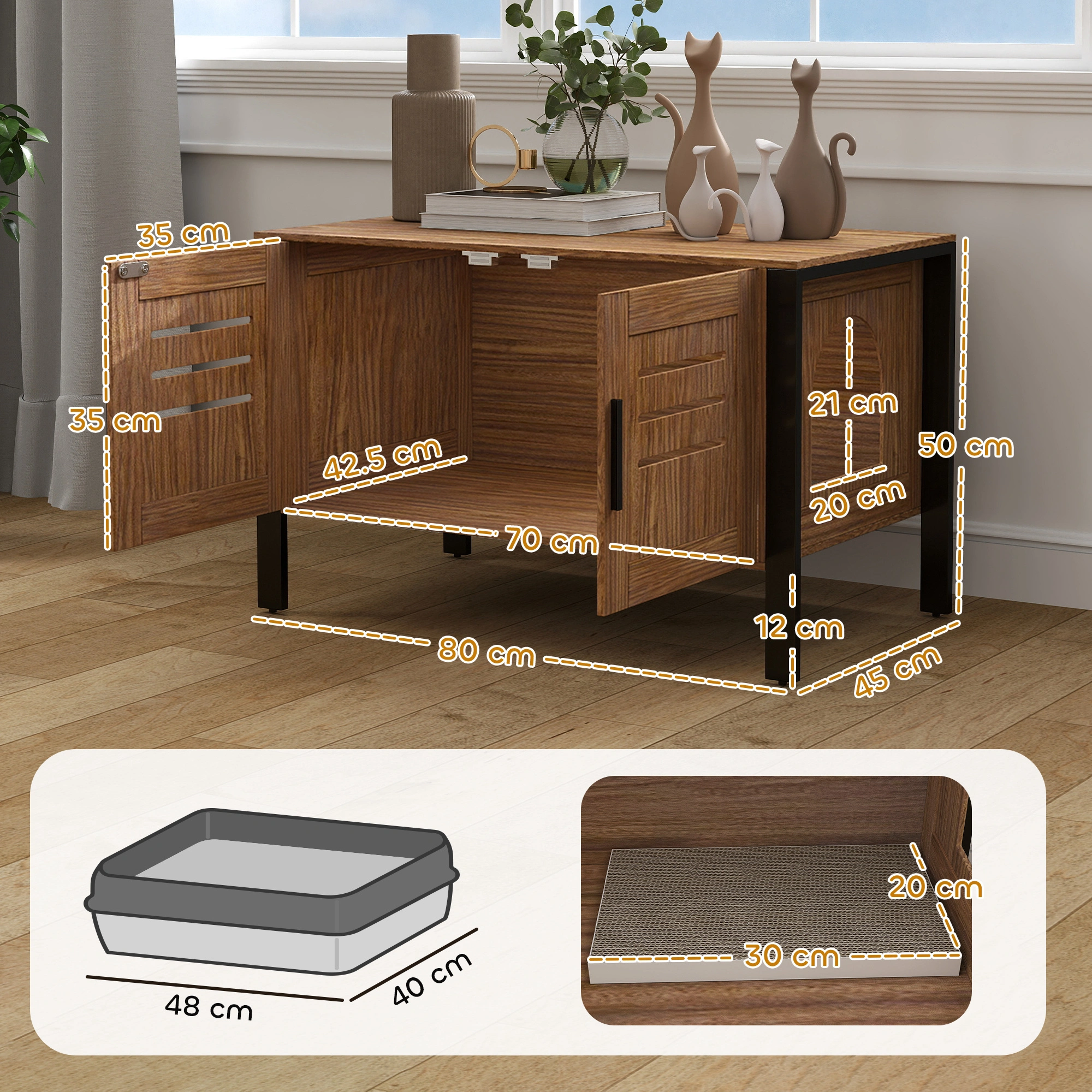 Self-Cleaning Cat Litter Box with Auto Scoop, Odor Control & Quiet Design for One or Multiple Cats view 4