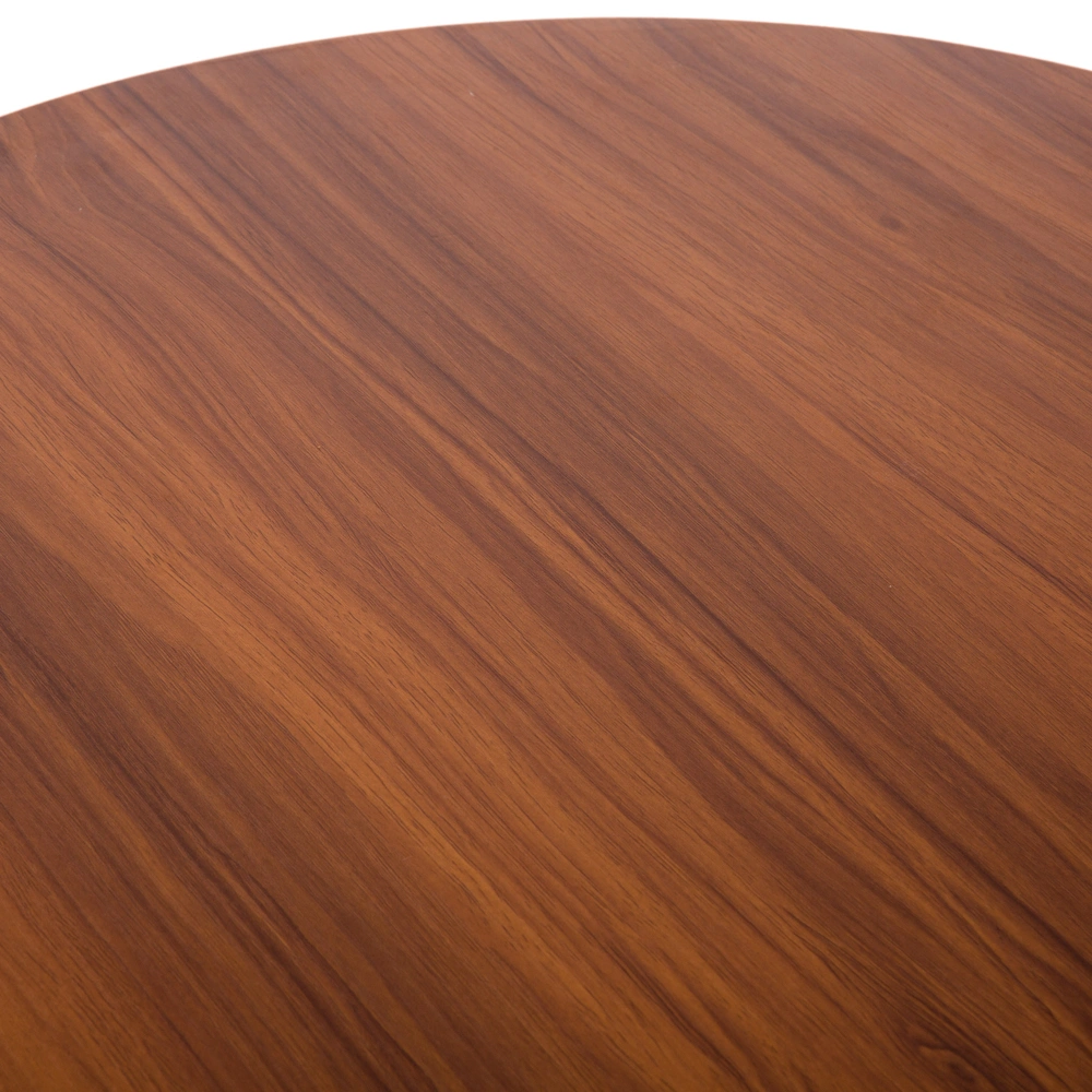 Brown Wood Grain PVC Breakfast Table Set 1 Table 2 Chairs Dining Room Kitchen Cafe view 23