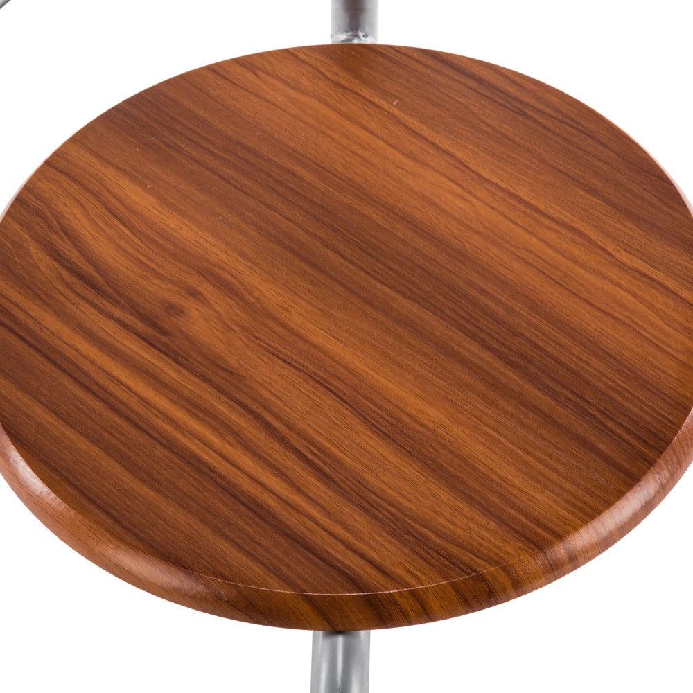 Brown Wood Grain PVC Breakfast Table Set 1 Table 2 Chairs Dining Room Kitchen Cafe view 28