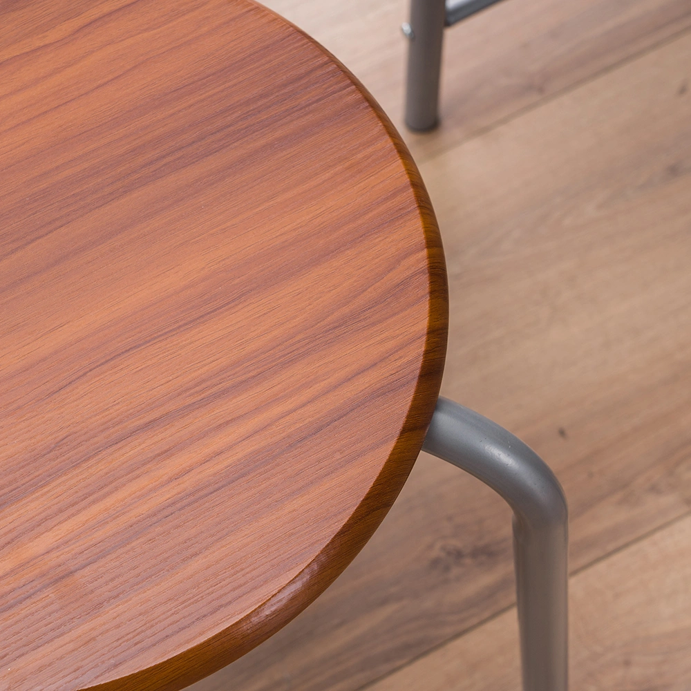 Brown Wood Grain PVC Breakfast Table Set 1 Table 2 Chairs Dining Room Kitchen Cafe view 31