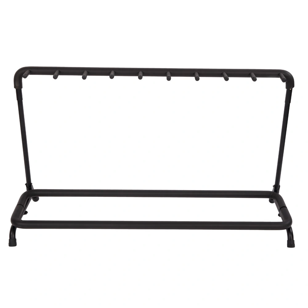 9-Slot Wall Mounted Guitar Rack Stand - Black Multi-Guitar Holder