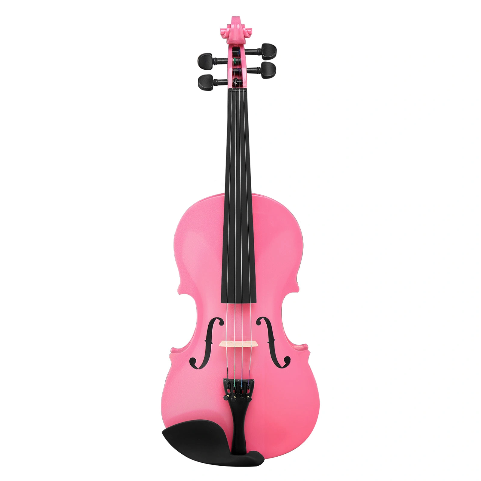 New 1/8 Size Acoustic Violin Case with Bow & Rosin, Pink Hard Shell Violin Carry Case