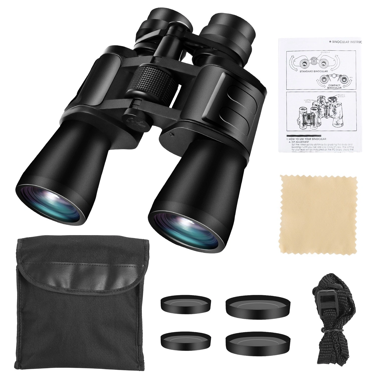 8-24x50 Binoculars BAK-4 Prisms Multi-Layer Coated Compact for Birding Outdoor Sports