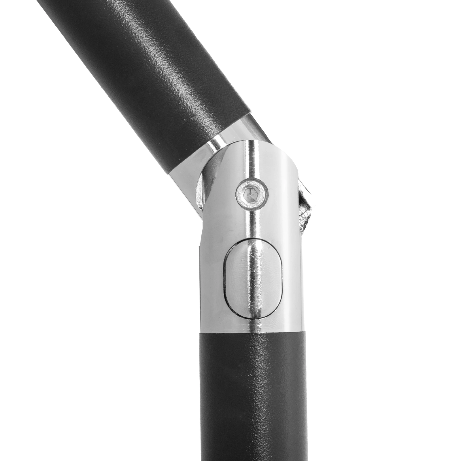 5FT Round Outdoor Patio Umbrella, Tilt & Crank Lift, 6 Iron Ribs & Iron Pole, Waterproof UV Polyester Canopy, Gray view 8