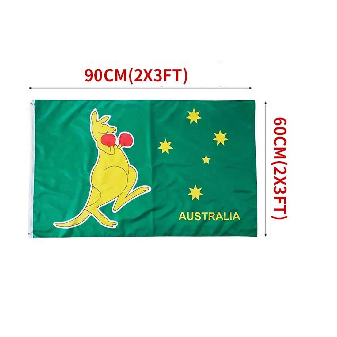 Australia Boxing Kangaroo Flag 90x60cm 3x2 FT Outdoor Hanging Printed Flags view 2