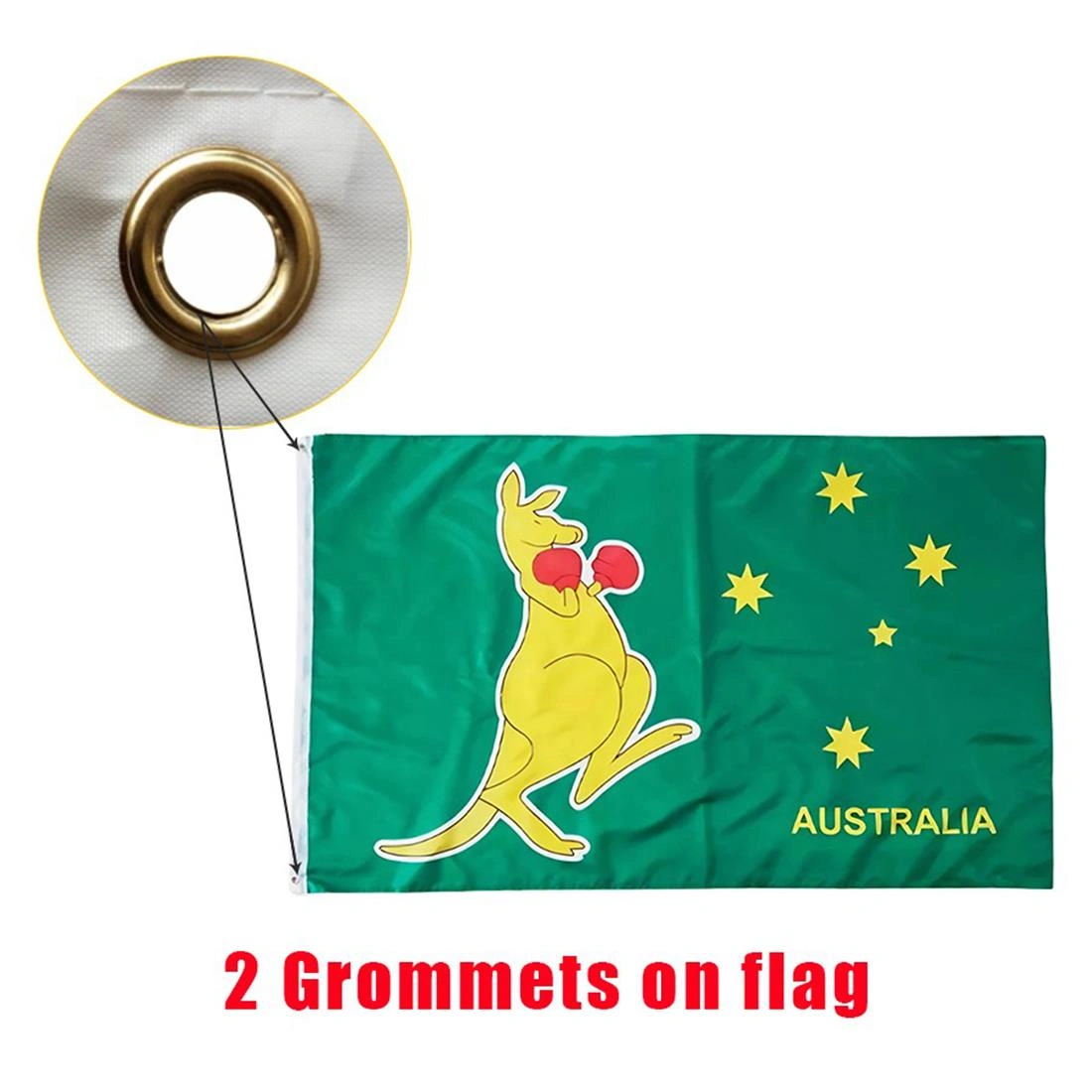 Australia Boxing Kangaroo Flag 90x60cm 3x2 FT Outdoor Hanging Printed Flags view 3