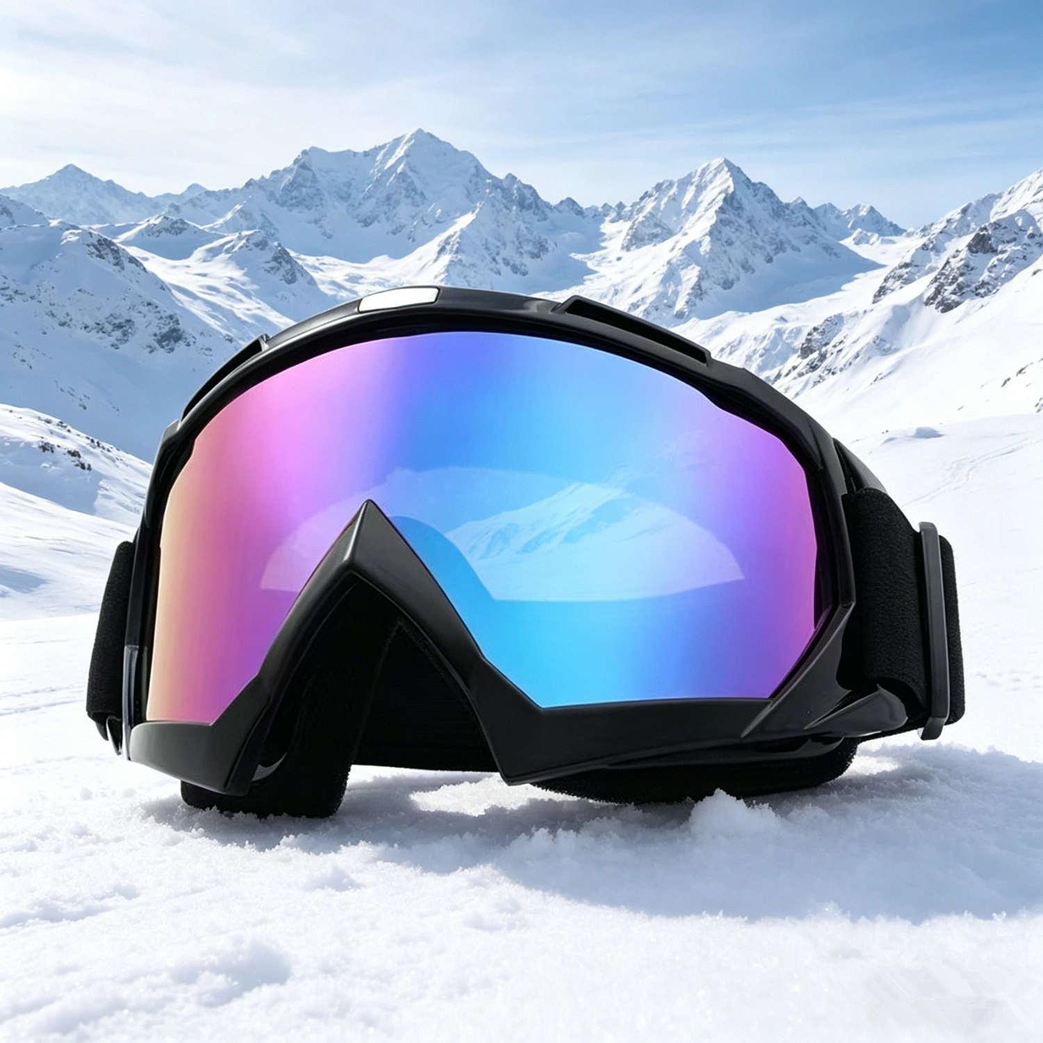 Motorcycle Ski Goggles Windproof Anti-Scratch Dustproof Colorful Lens Vision Protection view 11
