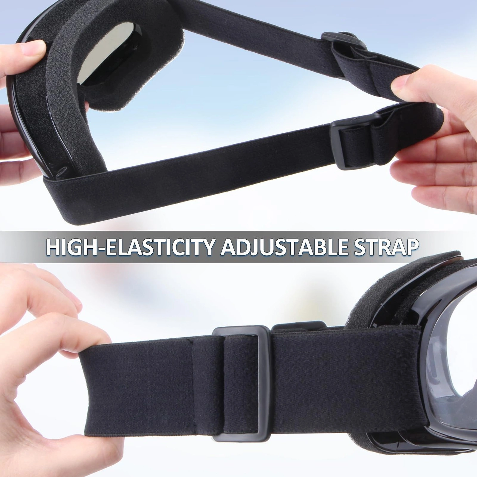 Motorcycle Ski Goggles Windproof Anti-Scratch Dustproof Colorful Lens Vision Protection view 5