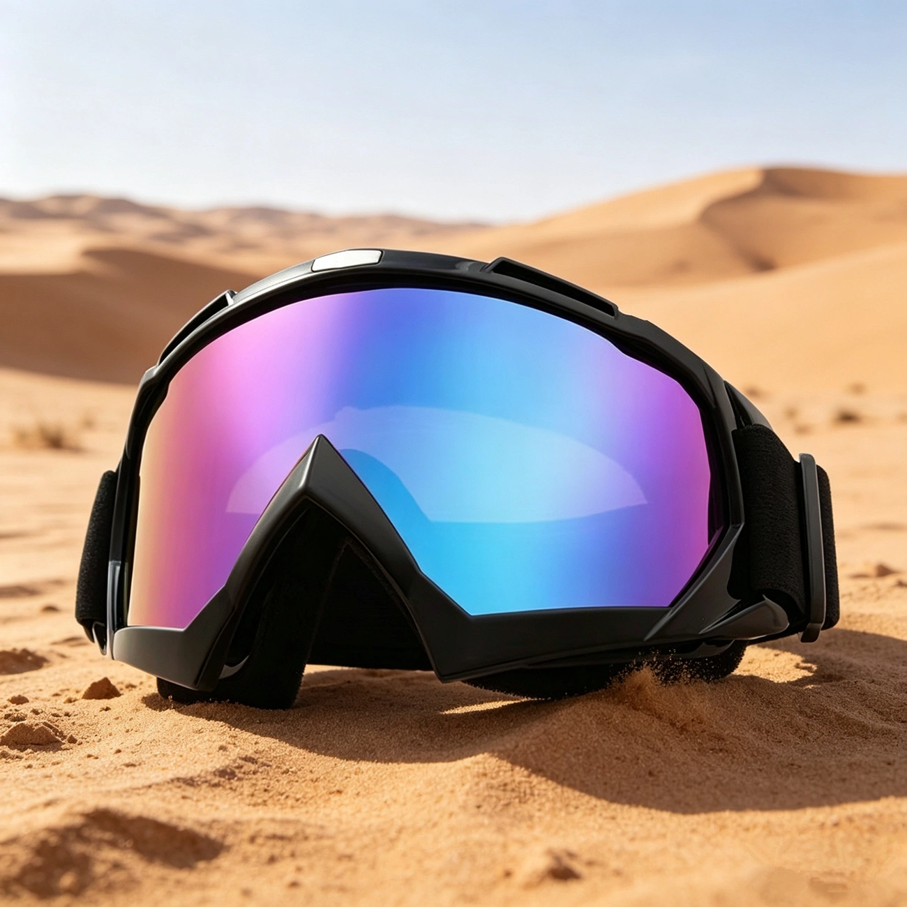 Motorcycle Ski Goggles Windproof Anti-Scratch Dustproof Colorful Lens Vision Protection view 6