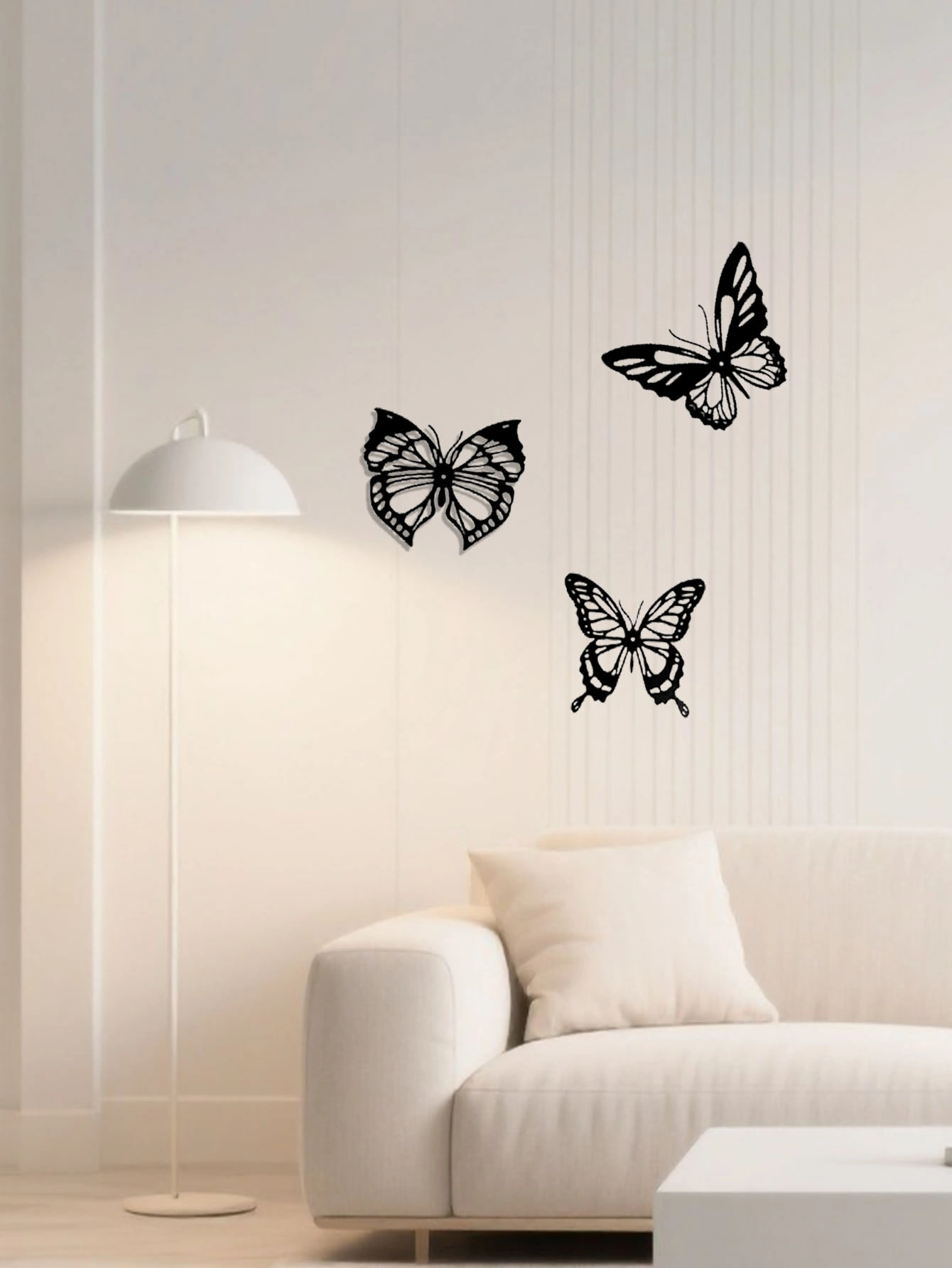 3 Piece Insect Metal Wall Accents Decor - Black Dragonfly Hummingbird Butterfly Hanging Wall Art for Garden Indoor Outdoor