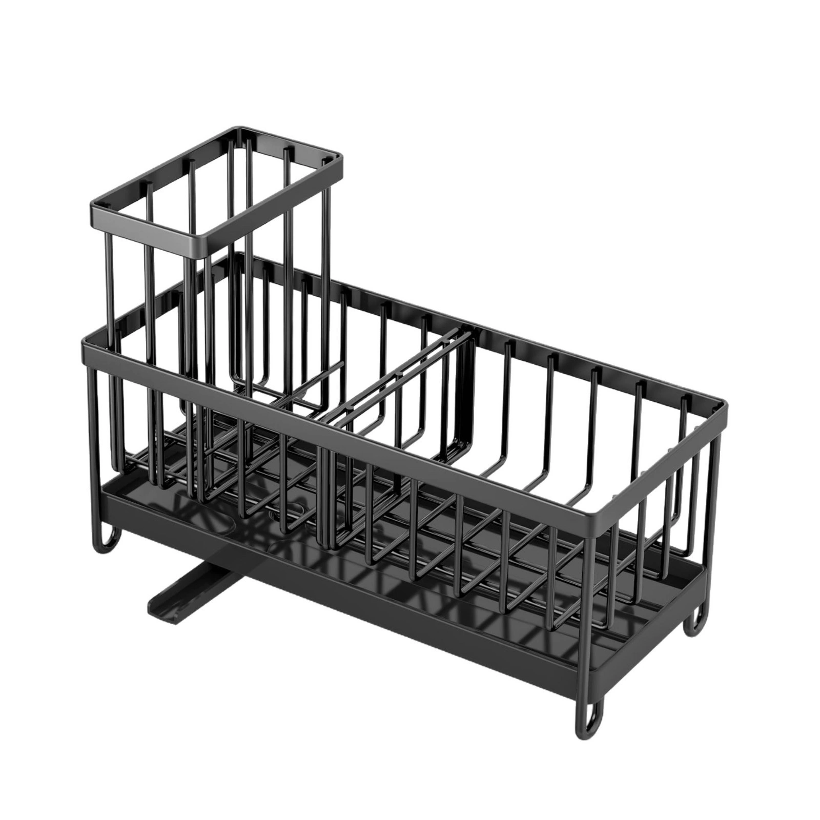 Kitchen Sink Rack Sponge Holder Soap Dish Drain Storage Organizer with Brush Holder