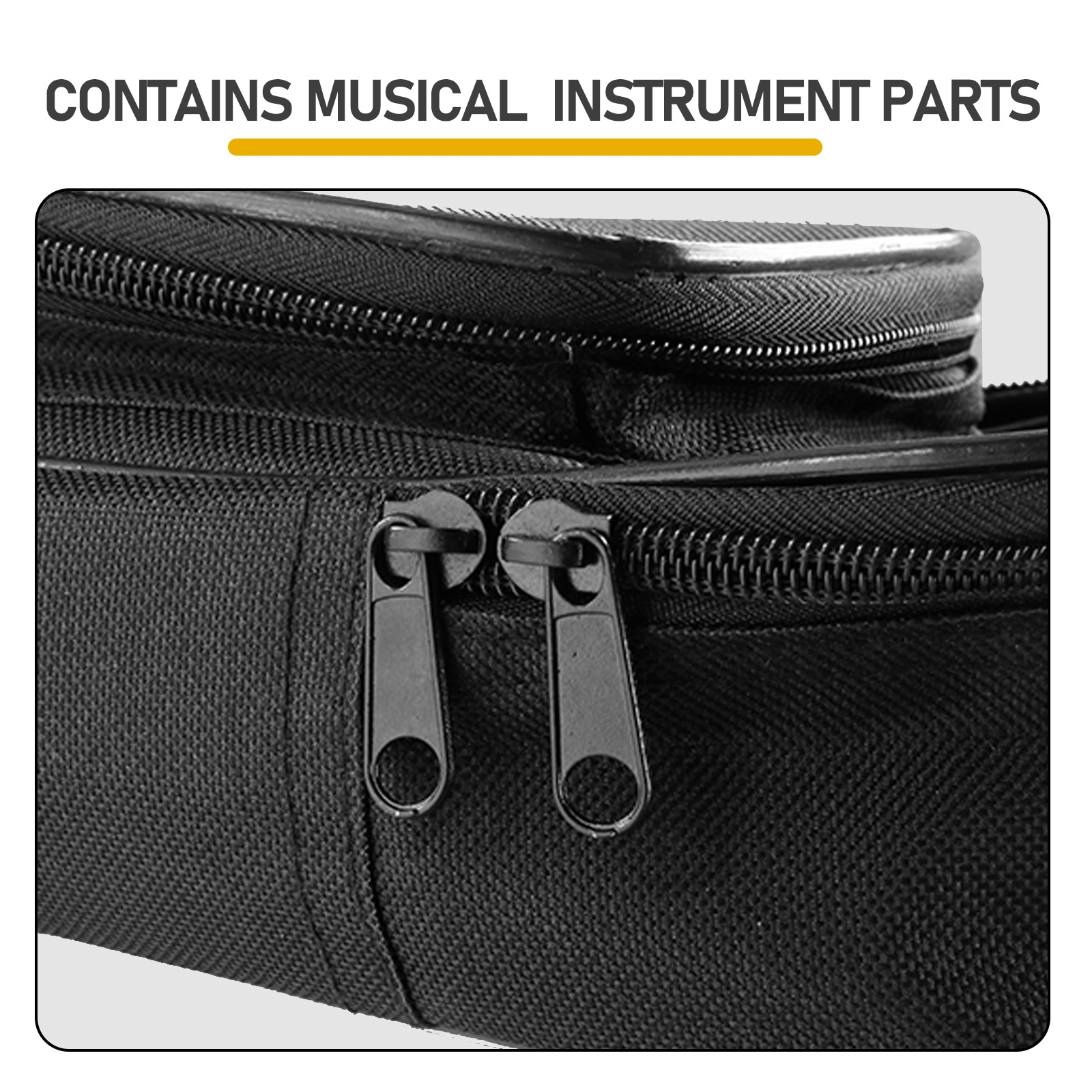 41 Inch Acoustic Guitar Bag, 600D Oxford Cloth Hard Case with Blue Line, Black Guitar Case for Beginners view 7