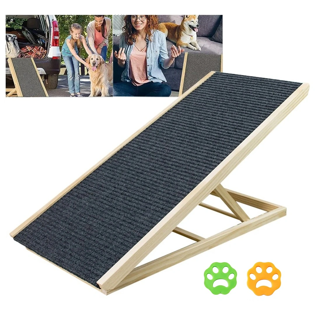 Adjustable Height Dog Pet Ramp - Foldable Non-Slip Stairs for Car, Bed & Sofa, Heavy Duty view 5