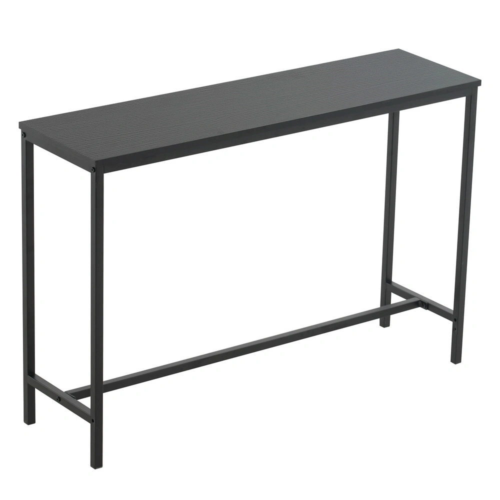 Industrial Style Black Oak Porch Table - 105 x 30 x 71cm