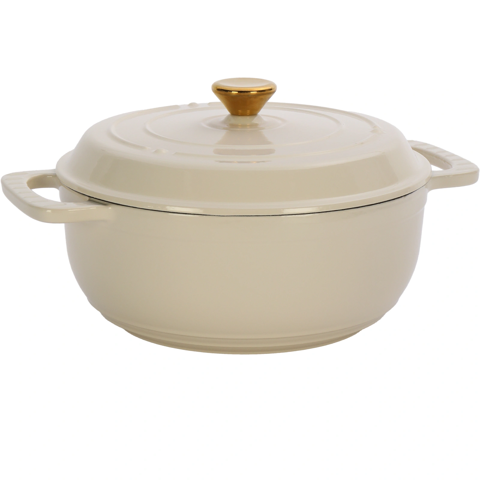 6QT Cast Iron Enamel Cooking Pot, Ceramic White, Heavy Dutch Oven with 2 Silicone Oven Mitts, Enameled Cast Iron Casserole
