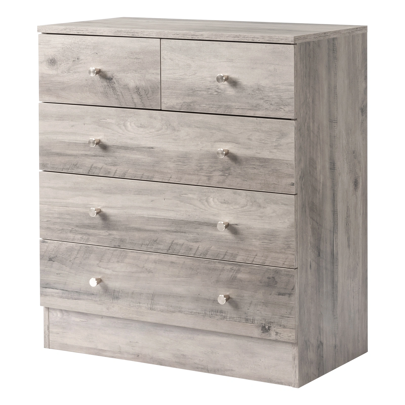 Modern Simple 5-Drawer Dresser, Gray view 13