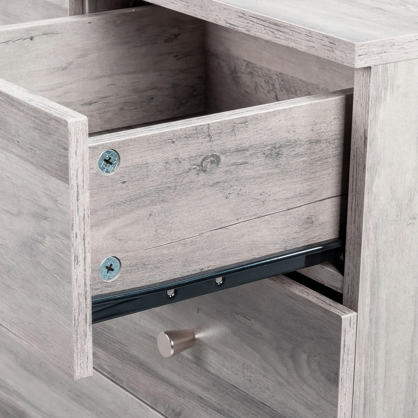 Modern Simple 5-Drawer Dresser, Gray view 2