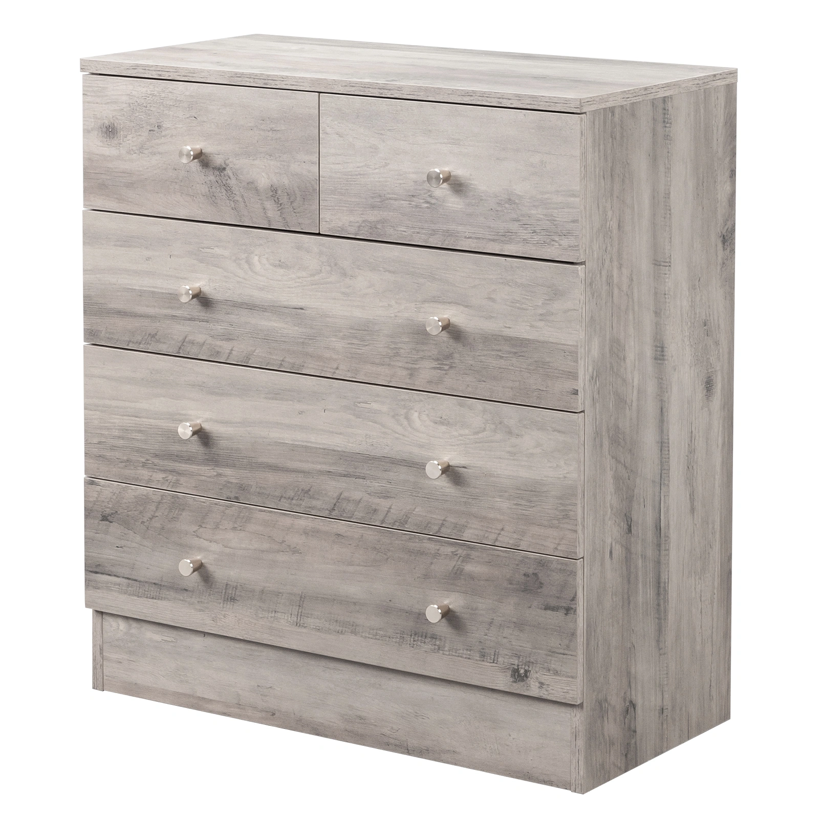 Modern Simple 5-Drawer Dresser, Gray view 4