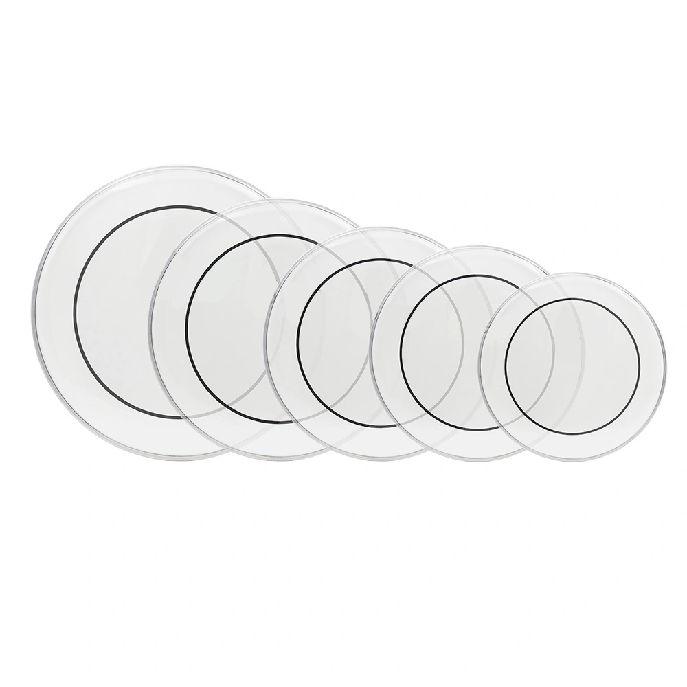 Drum Heads Pack 22"/16"/14"/13"/12" Transparent Coated Drumheads for Snare Tom Bass Drum