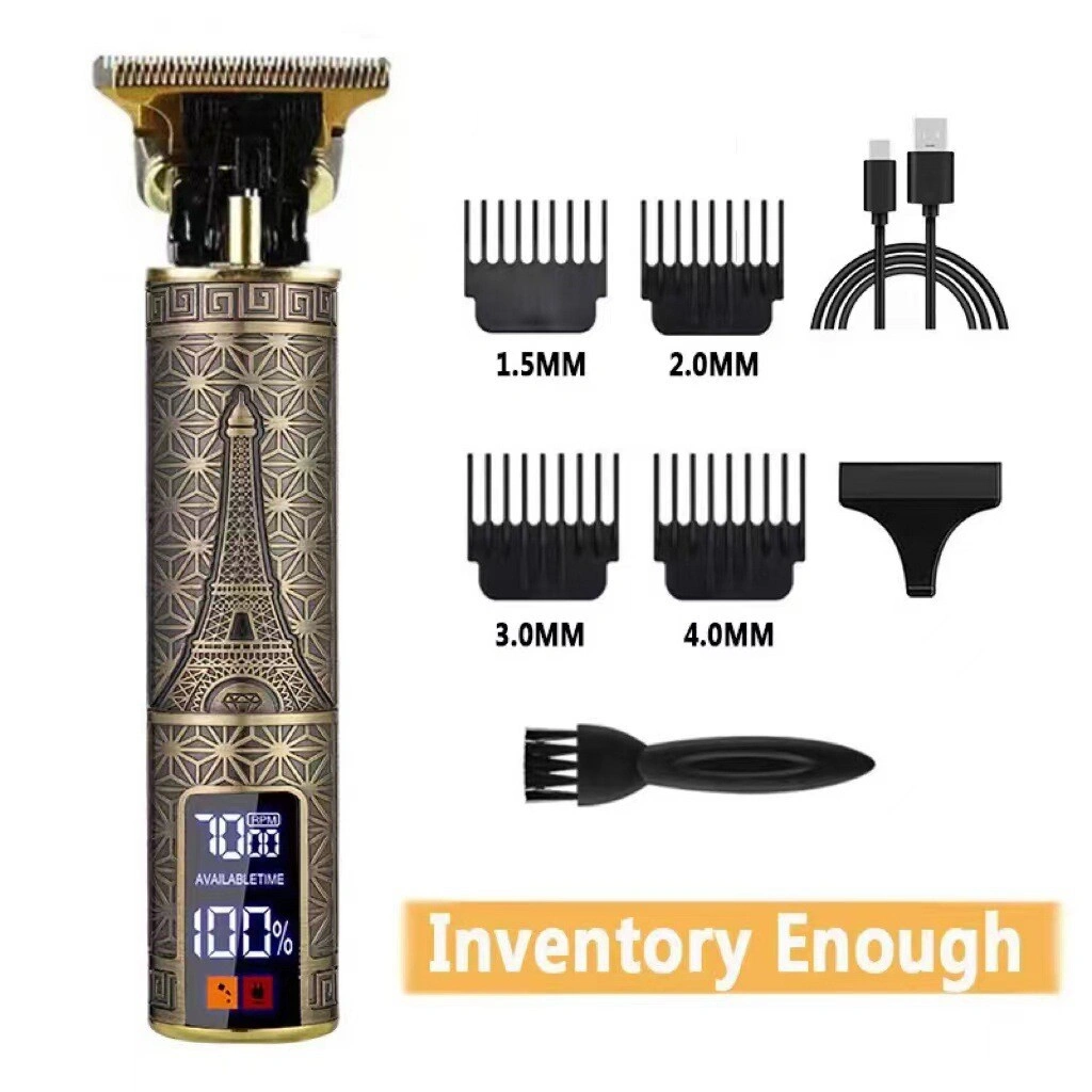 LCD Professional Cordless Hair Clippers Beard Trimmer Men Hair Cutting Barber Shaving Machine Clipper