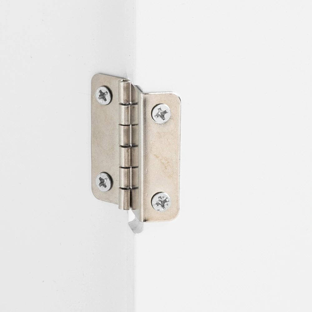 Bathroom Wall Cabinet 19.3x5.7x25.6in White MDF 2 Doors 1 Shelf Towel Bar Wall Mounted view 6